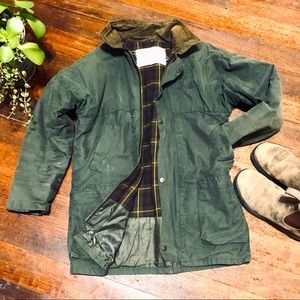 VINTAGE English Waxed-Cotton Field coat XS